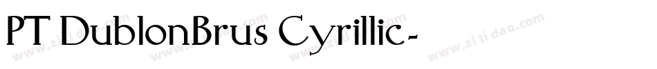 PT DublonBrus Cyrillic字体转换